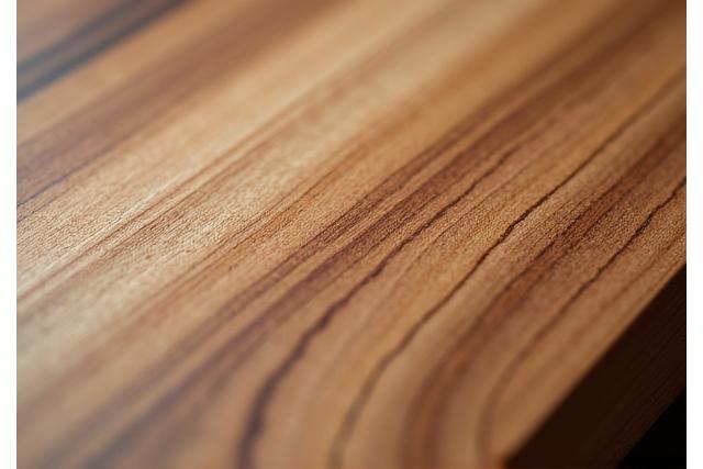 Texture abstraite de bois avec des incrustations d'outils de menuiserie, représentant la précision et le savoir-faire de Givre Menuiserie.
